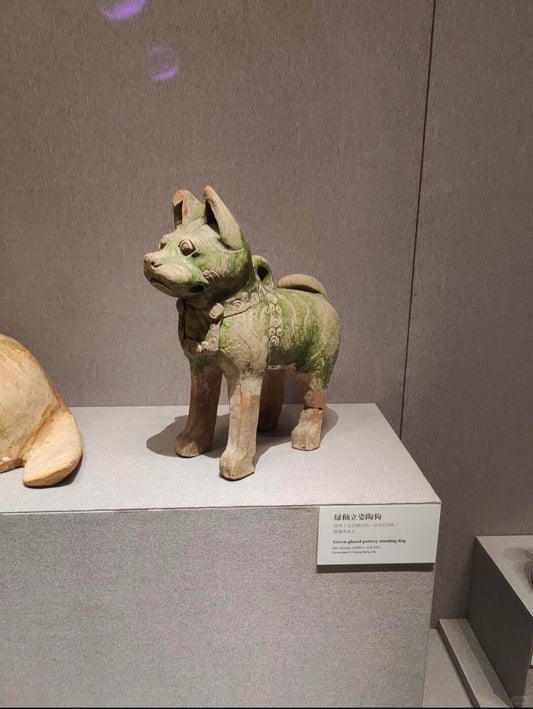 Han Dynasty Green-Glazed Dog Magnet|Cultural & Creative Souvenir