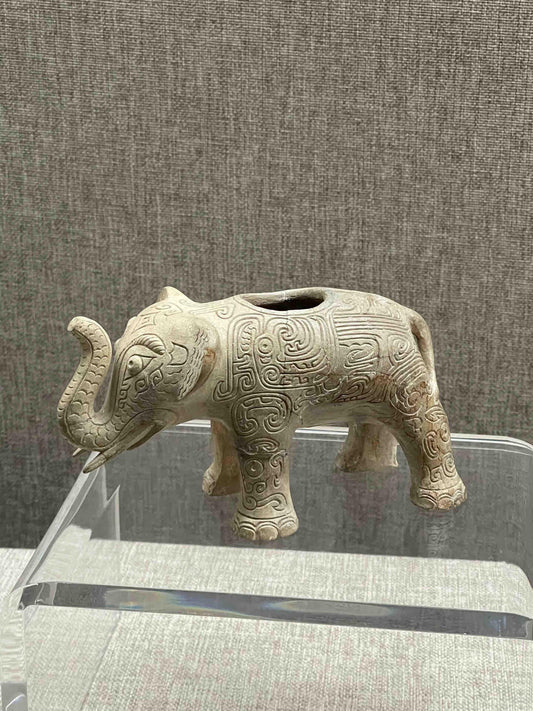 White Ceramic Elephant Fridge Magnet