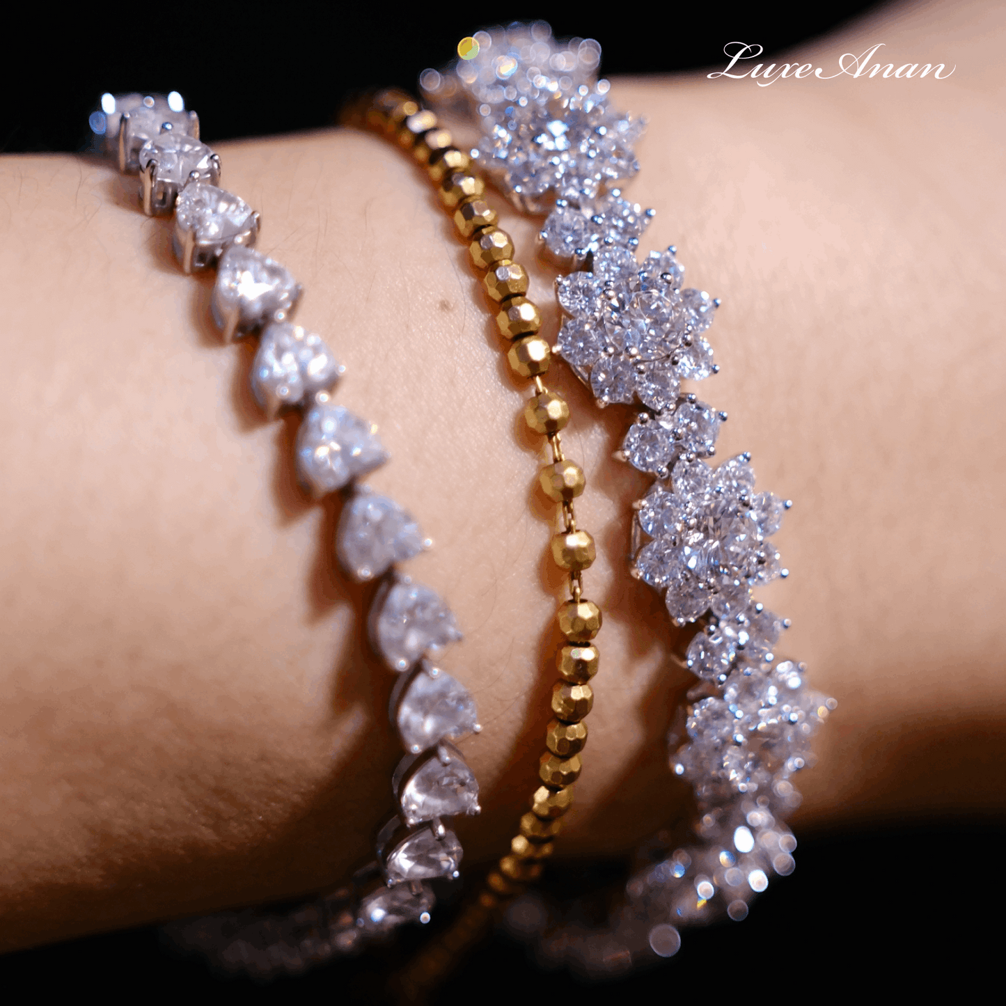 LuxeAnan Radiant Blossom Diamond Bracelet