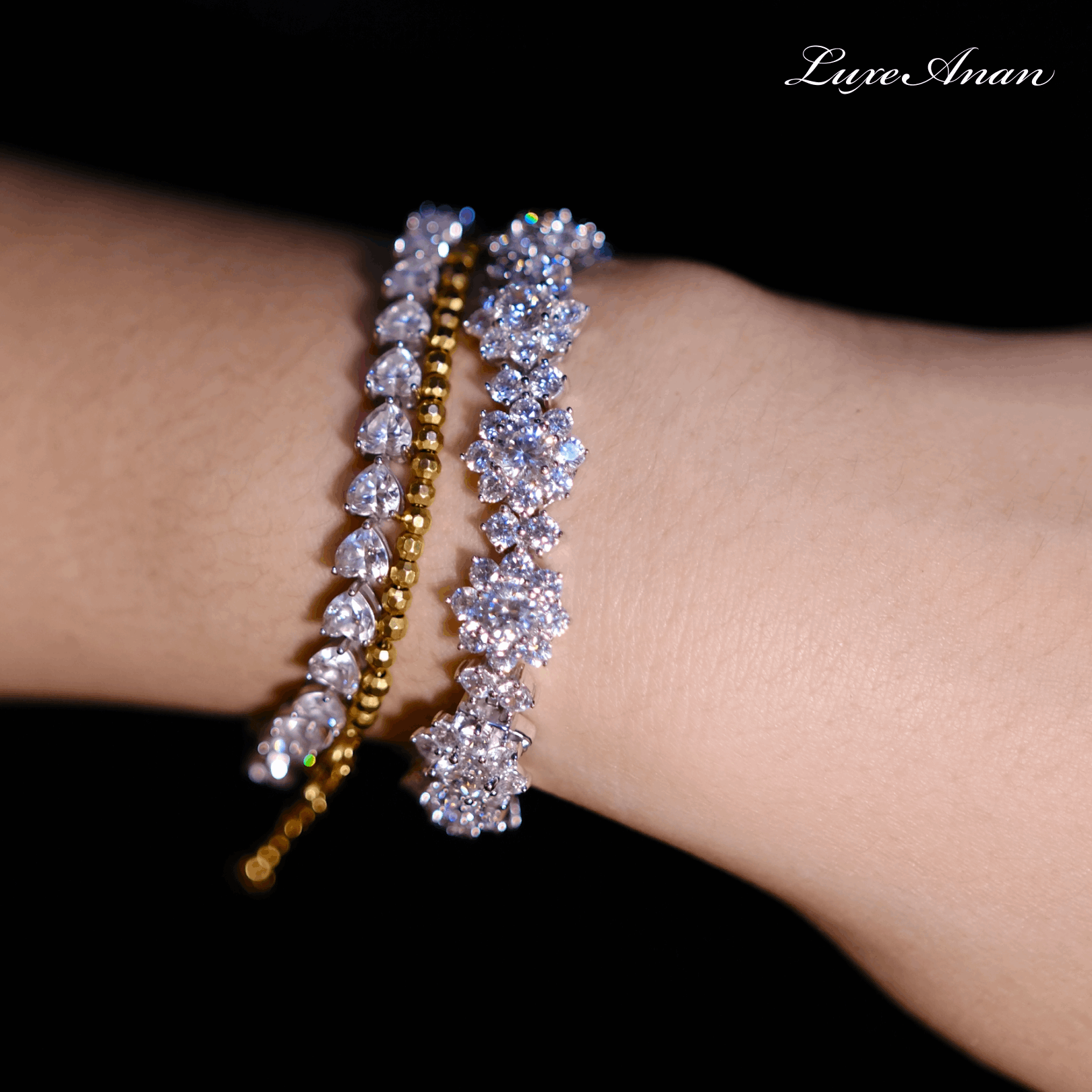 LuxeAnan Radiant Blossom Diamond Bracelet