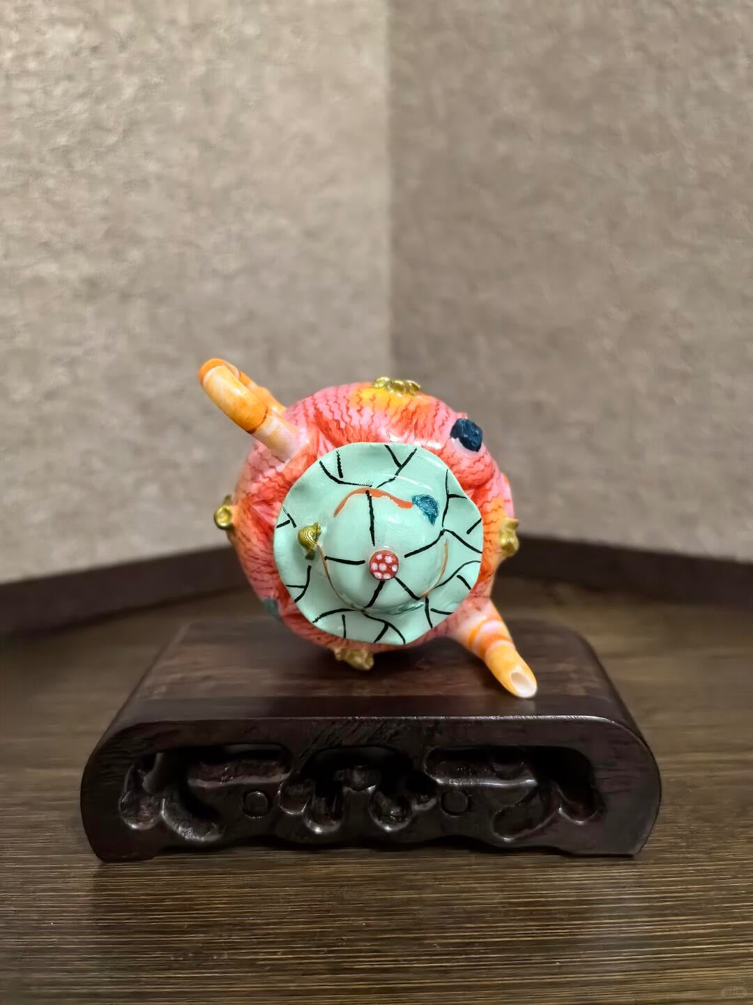 Pastel Lotus & Lotus Leaf Teapot Magnet｜Qianlong Aesthetic in Your Home