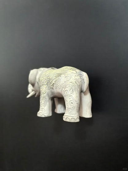 White Ceramic Elephant Fridge Magnet