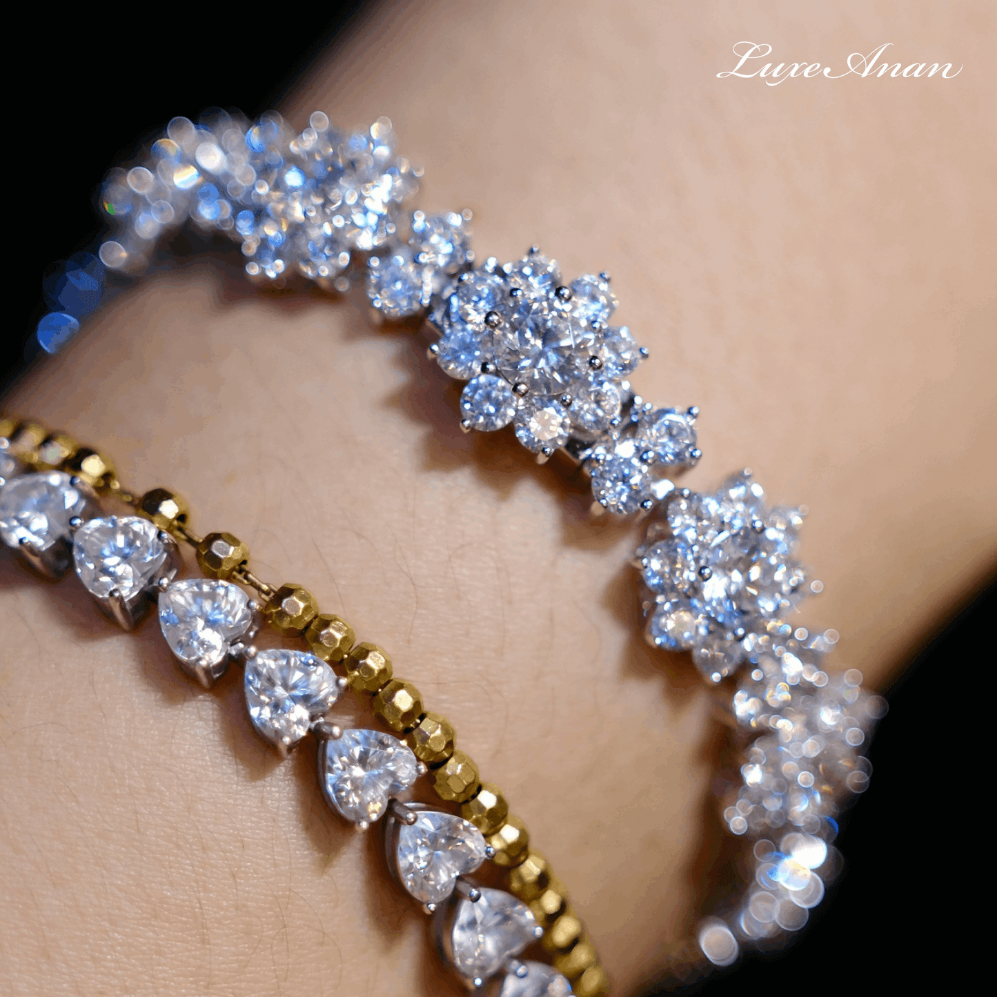 LuxeAnan Radiant Blossom Diamond Bracelet