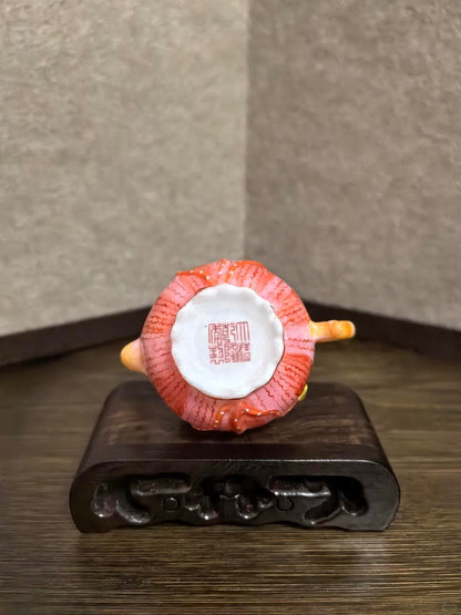 Pastel Lotus & Lotus Leaf Teapot Magnet｜Qianlong Aesthetic in Your Home