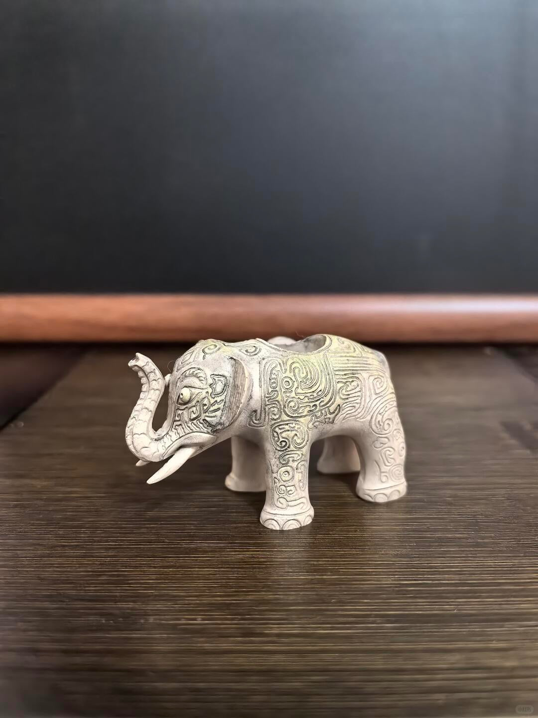 White Ceramic Elephant Fridge Magnet