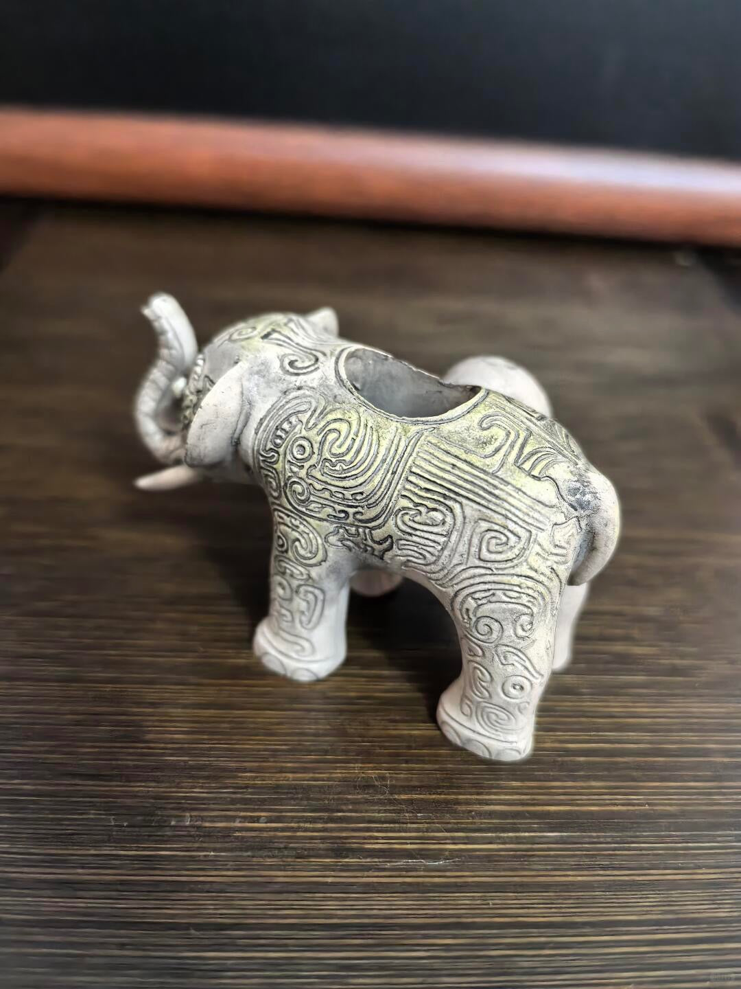 White Ceramic Elephant Fridge Magnet