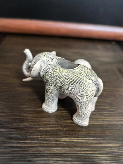 White Ceramic Elephant Fridge Magnet