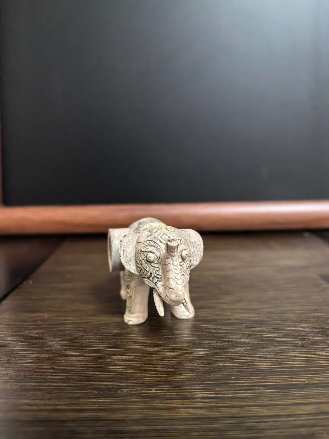 White Ceramic Elephant Fridge Magnet