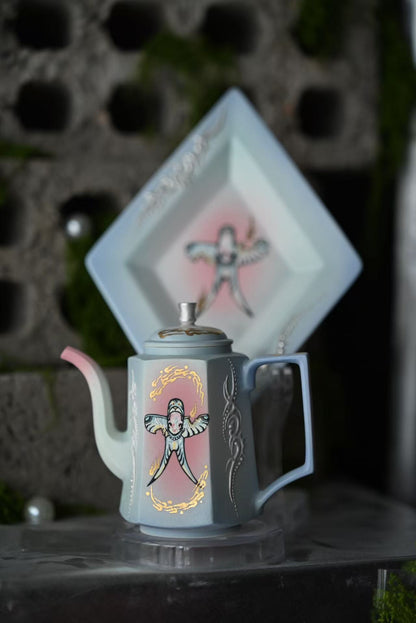 Oriental Hand-Painted Ceramic Teapot Set (Collector’s Edition)